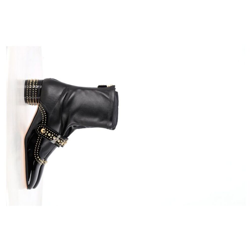 Dior Belle-D Embellished Heeled Ankle Boots in Black Leather - Picture 7 of 12